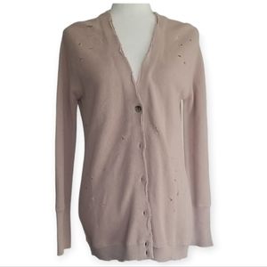 Gilded Intent -Distressed Cardigan- Small